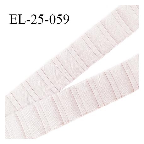 Elastique 25 mm bretelle et lingerie haut de gamme couleur quartz brillant largeur 25 mm fabriqué en France prix au mètre