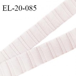 Elastique 20 mm bretelle et lingerie haut de gamme couleur quartz brillant largeur 20 mm fabriqué en France prix au mètre