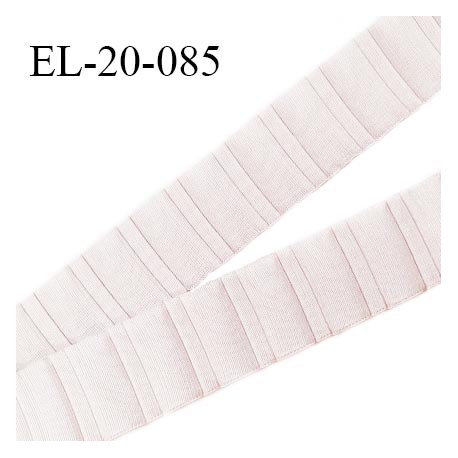 Elastique 20 mm bretelle et lingerie haut de gamme couleur quartz brillant largeur 20 mm fabriqué en France prix au mètre