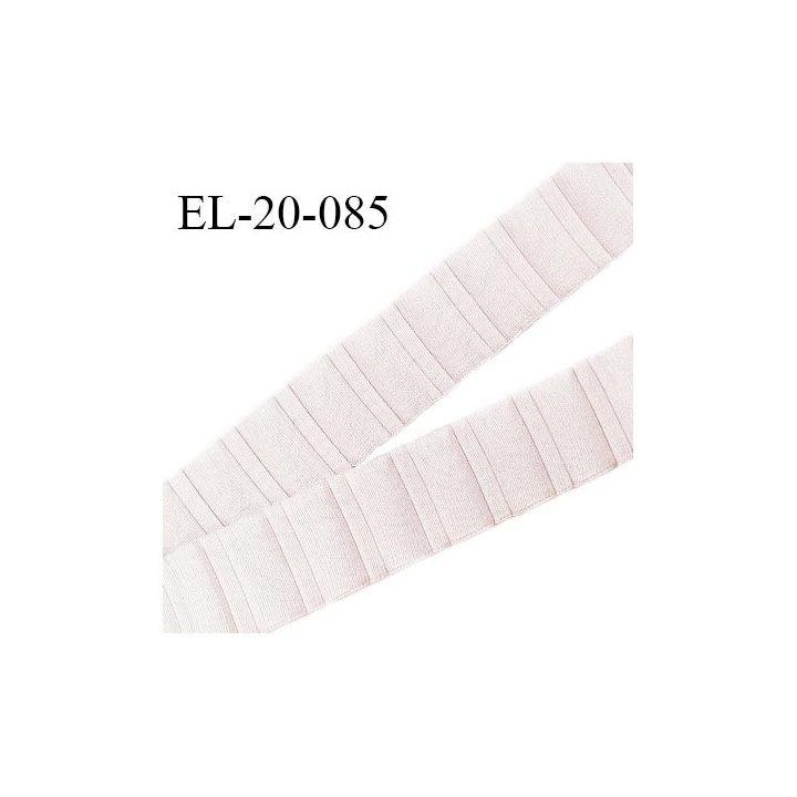 Elastique 20 mm bretelle et lingerie haut de gamme couleur quartz brillant largeur 20 mm fabriqué en France prix au mètre