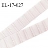 Elastique 17 mm bretelle et lingerie haut de gamme couleur quartz brillant largeur 17 mm fabriqué en France prix au mètre