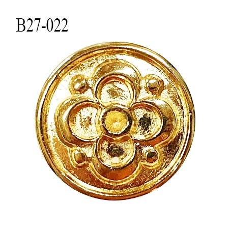 Bouton 27 mm en métal couleur doré accroche avec un anneau diamètre 27 mm épaisseur 3.5 mm prix à l'unité