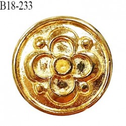 Bouton 18 mm en métal couleur doré accroche avec un anneau diamètre 18 mm épaisseur 3.5 mm prix à l'unité