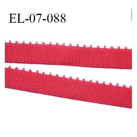 Elastique picot 7 mm lingerie couleur rouge baiser largeur 7 mm haut de gamme Fabriqué en France prix au mètre