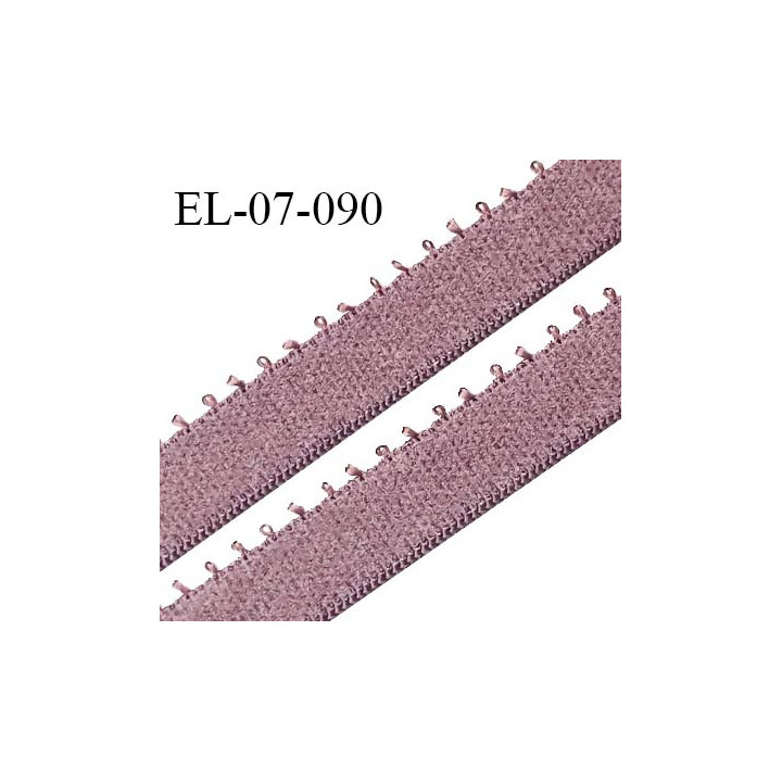 Elastique picot 7 mm lingerie couleur bois de rose largeur 7 mm haut de gamme Fabriqué en France prix au mètre