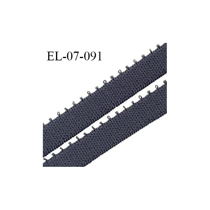 Elastique picot 7 mm lingerie couleur caviar largeur 7 mm haut de gamme Fabriqué en France prix au mètre