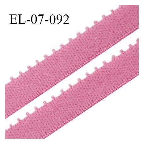 Elastique picot 7 mm lingerie couleur rose ballerine largeur 7 mm haut de gamme Fabriqué en France prix au mètre