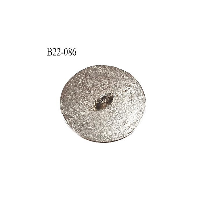 Bouton 22 mm en métal couleur argent accroche avec un anneau diamètre 22 mm épaisseur 3.5 mm prix à l'unité
