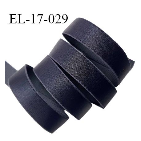 Elastique 17 mm bretelle et lingerie couleur caviar brillant fabriqué en France prix au mètre