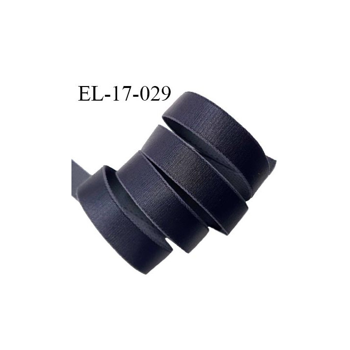 Elastique 17 mm bretelle et lingerie couleur caviar brillant fabriqué en France prix au mètre