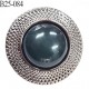 Bouton 25 mm pvc  couleur pierre  et acier brillant diamètre 25 mm épaisseur 8 mm accroche au dos avec un anneau prix à l'unité