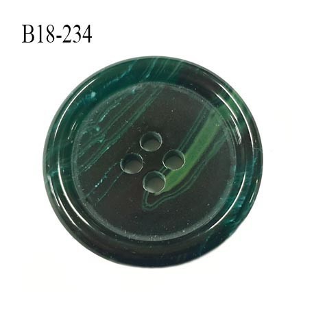 Bouton 18 mm haut de gamme couleur vert marbré 4 trous diamètre 18 mm épaisseur 3.5 mm prix à l'unité