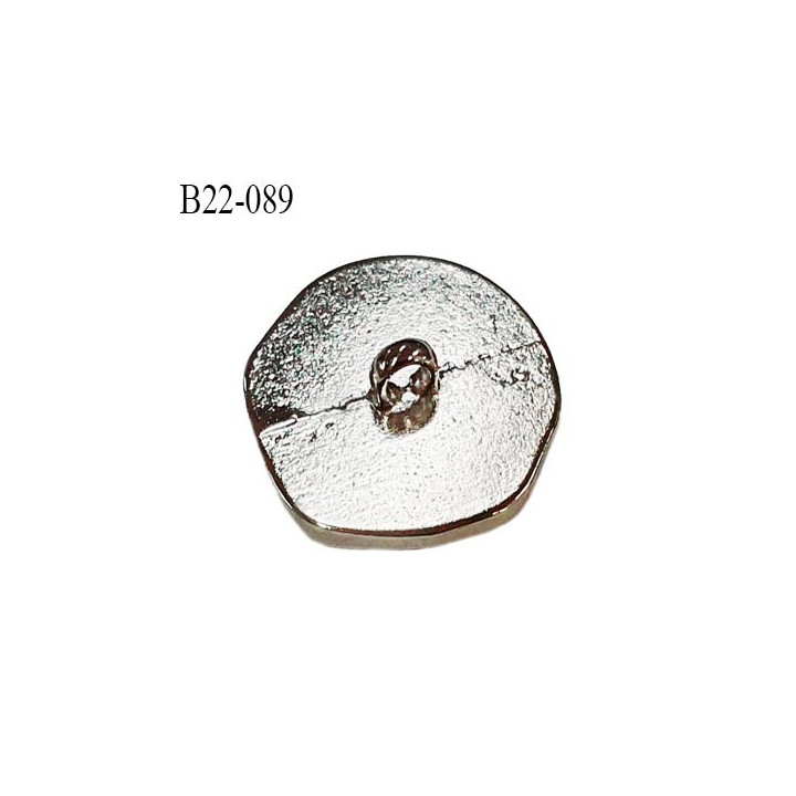 Bouton 22 mm en métal motif étoile couleur argent accroche avec un anneau diamètre 22 mm épaisseur 2.5 mm prix à l'unité