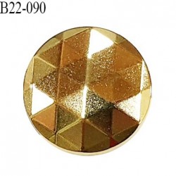 Bouton 22 mm en métal couleur doré accroche avec un anneau diamètre 22 mm épaisseur 2.5 mm prix à l'unité