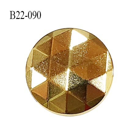 Bouton 22 mm en métal couleur doré accroche avec un anneau diamètre 22 mm épaisseur 2.5 mm prix à l'unité