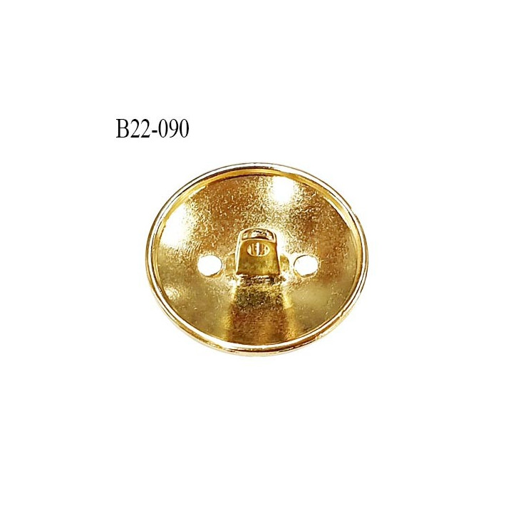 Bouton 22 mm en métal couleur doré accroche avec un anneau diamètre 22 mm épaisseur 2.5 mm prix à l'unité