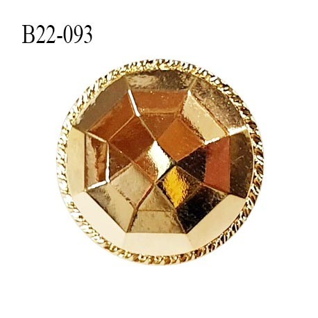 Bouton 22 mm en pvc couleur doré accroche avec un anneau diamètre 22 mm épaisseur 5 mm prix à l'unité