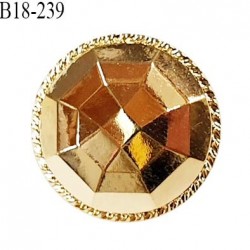 Bouton 18 mm en pvc couleur doré accroche avec un anneau diamètre 18 mm épaisseur 5 mm prix à l'unité