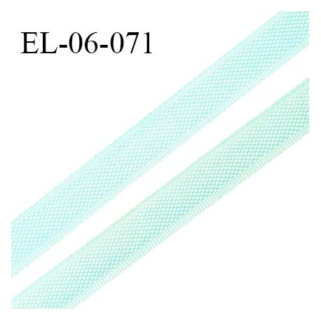 Elastique 6 mm fin spécial lingerie polyamide élasthanne couleur aqua grande marque fabriqué en France prix au mètre