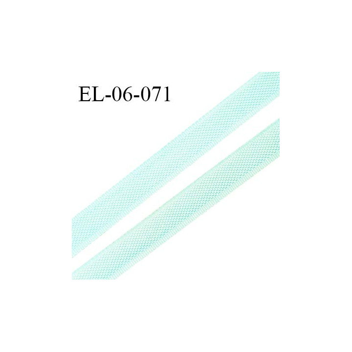 Elastique 6 mm fin spécial lingerie polyamide élasthanne couleur aqua grande marque fabriqué en France prix au mètre