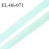 Elastique 6 mm fin spécial lingerie polyamide élasthanne couleur aqua grande marque fabriqué en France prix au mètre