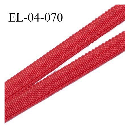 Elastique 4 mm spécial lingerie et couture couleur rouge baiser grande marque fabriqué en France prix au mètre