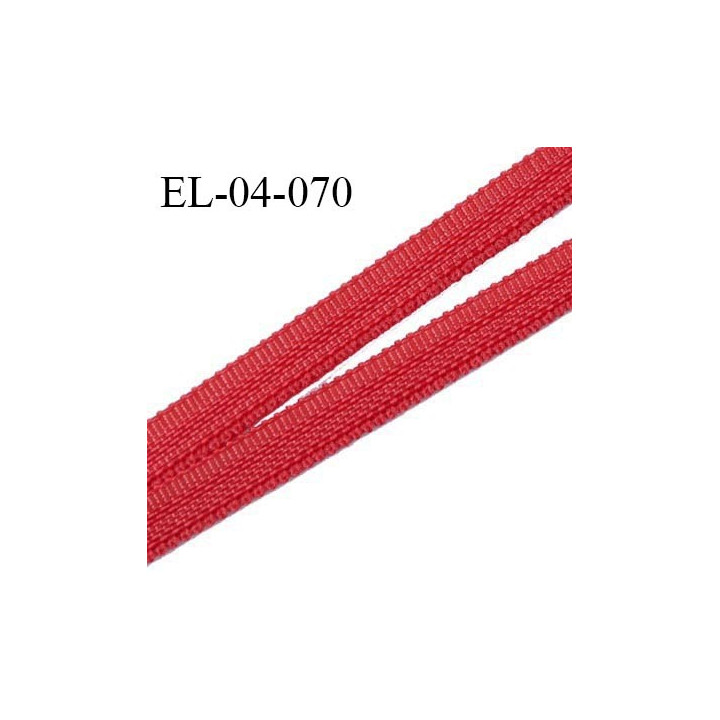 Elastique 4 mm spécial lingerie et couture couleur rouge baiser grande marque fabriqué en France prix au mètre