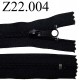 fermeture éclair longueur 22 cm couleur noir non séparable zip nylon largeur 3 cm