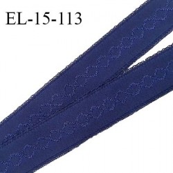 Elastique 15 mm bretelle et lingerie couleur bleu astral haut de gamme largeur 15 mm prix au mètre
