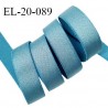 Elastique 19 mm bretelle et lingerie couleur bleu polaire brillant très beau fabriqué en France prix au mètre