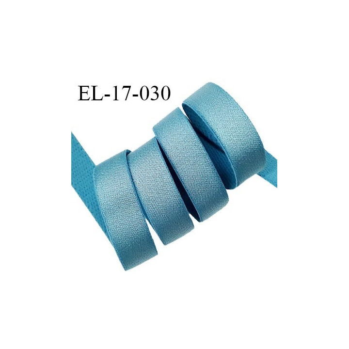 Elastique 16 mm bretelle et lingerie couleur bleu polaire brillant très beau fabriqué en France prix au mètre