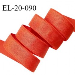 Elastique 19 mm bretelle et lingerie couleur orange tropical brillant très beau fabriqué en France prix au mètre