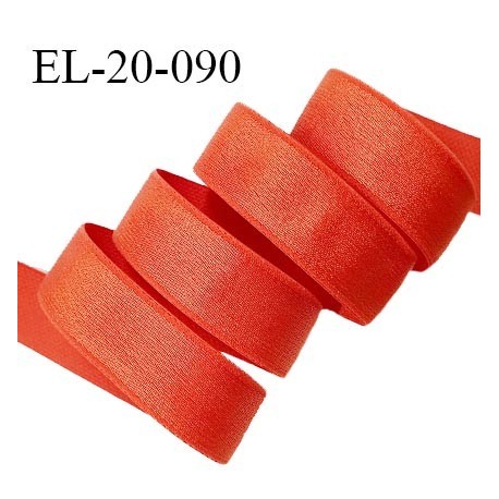 Elastique 19 mm bretelle et lingerie couleur orange tropical brillant très beau fabriqué en France prix au mètre