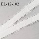 Elastique picot 12 mm lingerie haut de gamme couleur naturel avec motifs fabriqué en France largeur 12 mm prix au mètre
