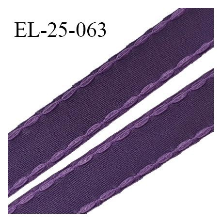 Elastique 24 mm bretelle et lingerie avec surpiqûres couleur chianti ou aubergine fabriqué en France prix au mètre