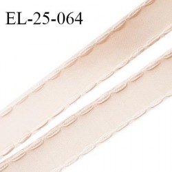 Elastique 24 mm lingerie avec surpiqûres couleur rose pâle ou candy ou satin fabriqué en France prix au mètre