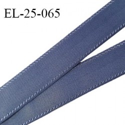 Elastique 24 mm lingerie avec surpiqûres couleur encre bleue forte élasticité fabriqué en France prix au mètre