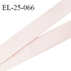 Elastique 24 mm bretelle et lingerie avec surpiqûres couleur rose pâle ou candy ou satin fabriqué en France prix au mètre