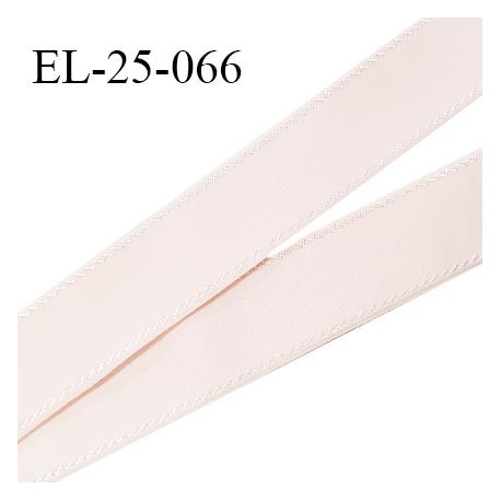 Elastique 24 mm bretelle et lingerie avec surpiqûres couleur rose pâle ou candy ou satin fabriqué en France prix au mètre