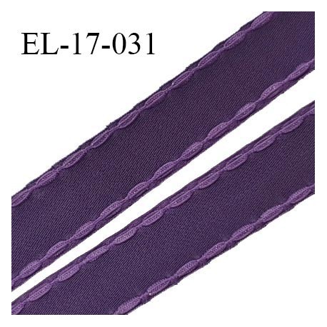 Elastique 16 mm bretelle et lingerie avec surpiqûres couleur chianti ou aubergine fabriqué en France prix au mètre