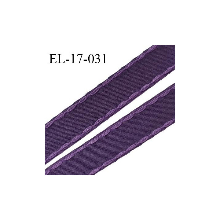 Elastique 16 mm bretelle et lingerie avec surpiqûres couleur chianti ou aubergine fabriqué en France prix au mètre