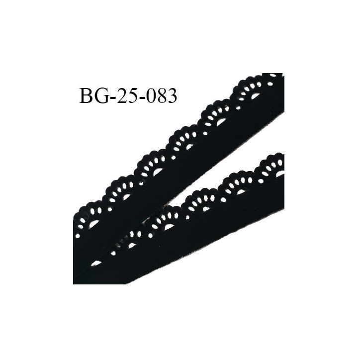 Galon ruban perforé 25 mm effet daim souple et agréable au toucher couleur noir largeur 25 mm prix au mètre