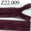 fermeture éclair invisible longueur 22 cm couleur bordeau cassis non séparable zip nylon largeur 2,3 cm