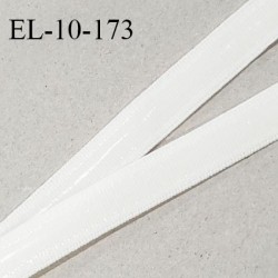 Elastique 10 mm anti-glisse haut de gamme couleur écru ou lys fabriqué en France prix au mètre