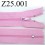 fermeture éclair longueur 25 cm couleur rose non séparable zip nylon largeur 2,5 cm