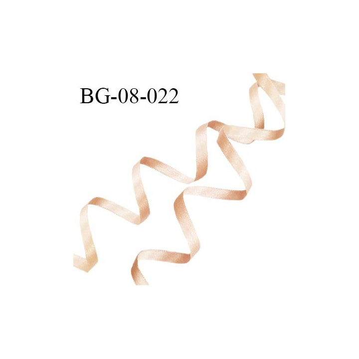 Galon ruban satin 8 mm couleur beige rosé brillant lumineux double face très solide largeur 8 mm prix au mètre
