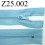 fermeture éclair longueur 25 cm couleur bleu non séparable zip nylon largeur 2,5 cm