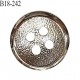 Bouton 18 mm en métal couleur chrome 2 trous diamètre 18 mm épaisseur 4.5 mm prix à l'unité