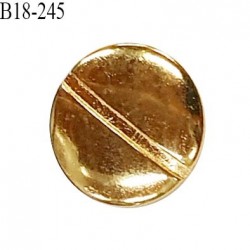 Bouton 18 mm en métal couleur doré accroche avec un anneau diamètre 18 mm épaisseur 2 mm prix à l'unité