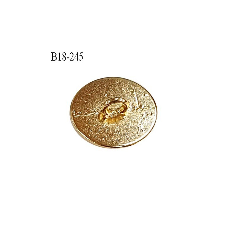 Bouton 18 mm en métal couleur doré accroche avec un anneau diamètre 18 mm épaisseur 2 mm prix à l'unité
